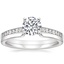 18K White Gold Starlight Diamond Ring with Liv Wedding Ring