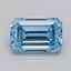 1.08 Ct. Fancy Vivid  Blue Emerald Lab Grown Diamond
