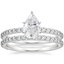 18KW Moissanite Luxe Petite Shared Prong Diamond Bridal Set (3/4 ct. tw.), smalltop view