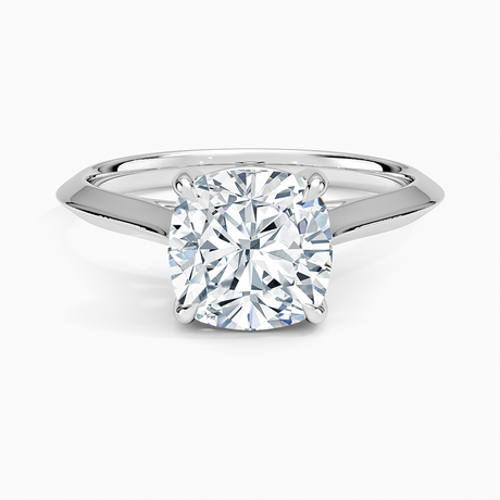 Platinum Piper Knife Edge Solitaire Ring
