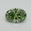 2.00 Ct. Fancy Vivid Green Oval Lab Grown Diamond
