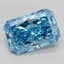 7.01 Ct. Fancy Vivid  Blue Radiant Lab Grown Diamond
