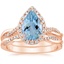 14K Rose Gold Petite Twisted Vine Halo Diamond Bridal Set (1/3 ct. tw.)