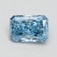 0.90 Ct. Fancy Vivid Blue Radiant Lab Grown Diamond