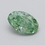0.37 Ct. Fancy Vivid  Green Oval Lab Grown Diamond