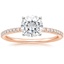 14K Rose Gold Ballad Half Coverage Diamond Ring (1/8 ct. tw.), smalltop view