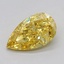 2.09 Ct. Fancy Vivid  Yellow Pear Lab Grown Diamond