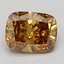 4.97 Ct. Fancy Vivid Brownish Yellow Cushion Lab Grown Diamond