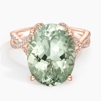 Garden Party Prasiolite and Diamond Cocktail Ring