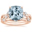 14KR Aquamarine Willow Bridal Set (1/4 ct. tw.), smalltop view