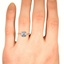 The Rachael Ring, smallzoomed in top view on a hand