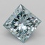 1.04 Ct. Fancy Intense Bluish Green Princess Lab Grown Diamond