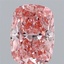2.01 Ct. Fancy Vivid  Pink Cushion Lab Grown Diamond