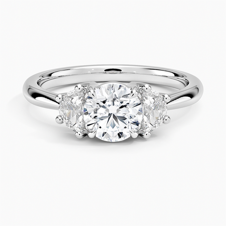 Half Moon Three Stone Diamond Ring (1/4 ct. tw.)