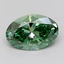 1.01 Ct. Fancy Vivid  Green Oval Lab Grown Diamond