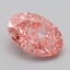2.09 Ct. Fancy Vivid  Pink Oval Lab Grown Diamond