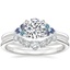 18K White Gold Indigo Melody Diamond Ring with Aria Contoured Diamond Ring (1/6 ct. tw.)