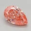 1.58 Ct. Fancy Vivid Pink Pear Lab Grown Diamond