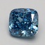 3.01 Ct. Fancy Vivid Blue Cushion Lab Grown Diamond