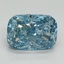 4.10 Ct. Fancy Vivid Blue Cushion Lab Grown Diamond