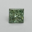 1.1 Ct. Fancy Vivid Pacific Green Princess Lab Grown Diamond