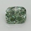 2.6 Ct. Fancy Vivid Pacific Green Cushion Lab Grown Diamond