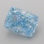 1.42 Ct. Fancy Vivid Blue Cushion Lab Grown Diamond