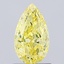 1.00 Ct. Fancy Vivid  Yellow Pear Lab Grown Diamond