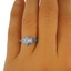 The Helga Ring, smalltop view on a hand