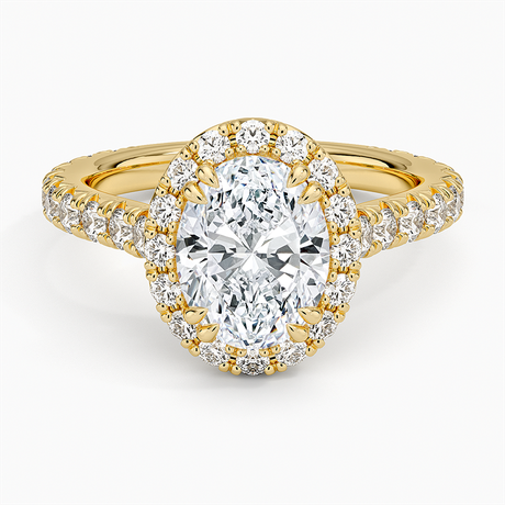 18K Yellow Gold Sienna Halo Three-Quarter Coverage Diamond Ring (3/4 ct. tw.)