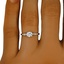 The Mayuri Ring, smallzoomed in top view on a hand
