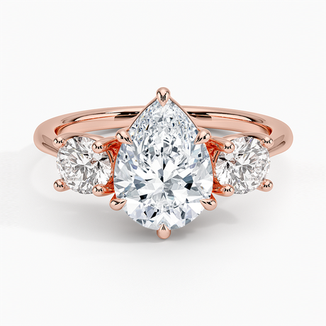 14K Rose Gold Luxe Selene Three Stone Diamond Ring (2/3 ct. tw.)