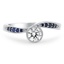 Bezel-Set Diamond and Sapphire Rings, smallside view