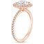 14K Rose Gold Aura Diamond Ring, smallside view