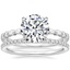18K White Gold Anita Art Deco Ring with Luxe Ballad Diamond Ring (1/4 ct. tw.)