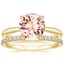 18KY Morganite Freesia Ring with Sia Diamond Open Ring, smalltop view