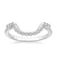 18K White Gold Alvadora Contoured Diamond Ring, smalltop view