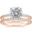 14K Rose Gold Luxe Petite Shared Prong Diamond Bridal Set (3/4 ct. tw.)