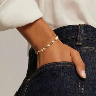 6.5 in. Panther Link Chain Bracelet