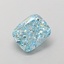 1.55 Ct. Fancy Vivid  Blue Cushion Lab Grown Diamond