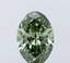 1.59 Ct. Fancy Vivid Green Oval Lab Grown Diamond