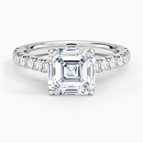 French Pavé Engagement Ring