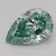 1.00 Ct. Fancy Vivid Green Pear Lab Grown Diamond