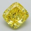 2.29 Ct. Fancy Vivid Yellow Cushion Lab Grown Diamond