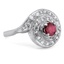 The Asha Ring, smalltop view on a hand