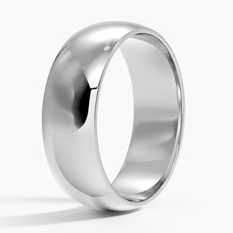 Fairmined Comfort Fit 7mm Wedding Ring in 18K White Gold