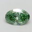 1.00 Ct. Fancy Vivid Green Oval Lab Grown Diamond
