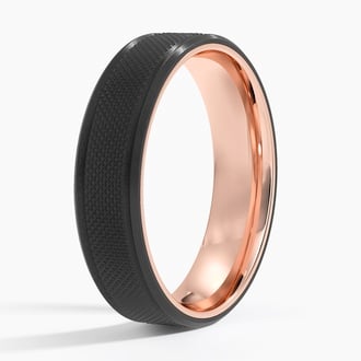 Maverick 5.5mm Wedding Ring in 14K Rose Gold