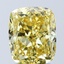 3.03 Ct. Fancy Vivid Yellow Cushion Lab Grown Diamond