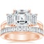 14K Rose Gold Luxe Rhiannon Diamond Ring (3/4 ct. tw.) with Channel Set Baguette Diamond Ring (1 ct. tw.)